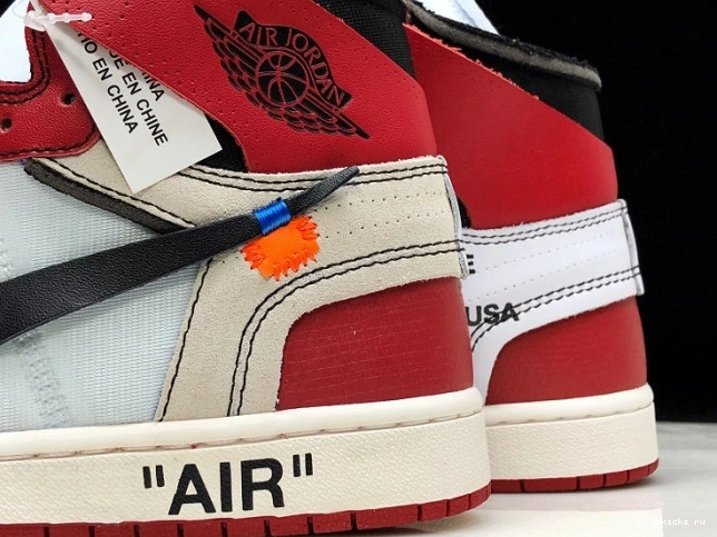 Cheap TB Air Jordan Ten Off-White Chicago AA3834-101 The 1 Retro 0707